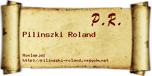 Pilinszki Roland névjegykártya