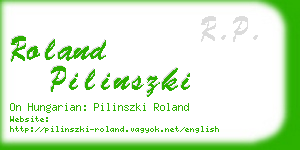 roland pilinszki business card